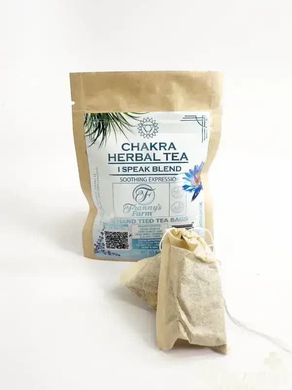 Franny's Farm Chakra Tea- "I SPEAK" Soothing Expression imagen 4