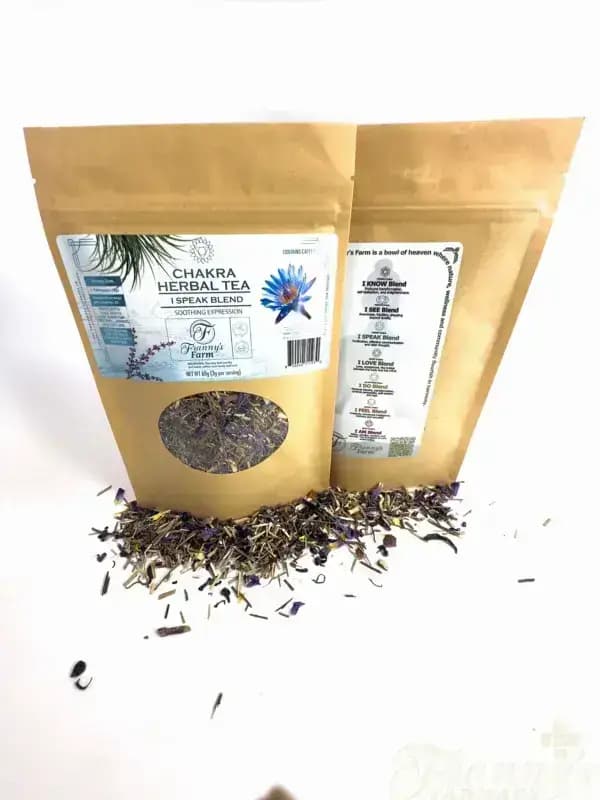 Franny's Farm Chakra Tea- "I SPEAK" Soothing Expression imagen 5