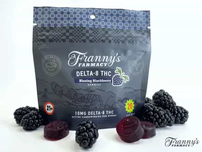 Franny's Farmacy Delta-8 Blazing Blackberry Gummies, ¡Ahora Veganas!