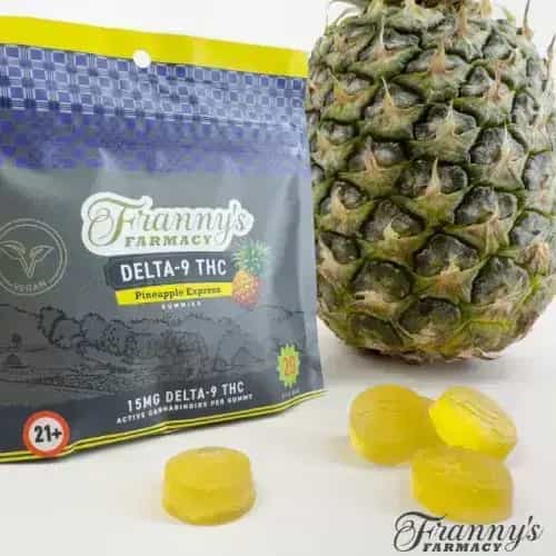 Gomitas de Delta-9 THC Pineapple Express – Veganas + Sin Derretirse