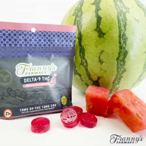 Gomitas de Delta-9 THC Watermelon Wonder ahora veganas + sin derretirse