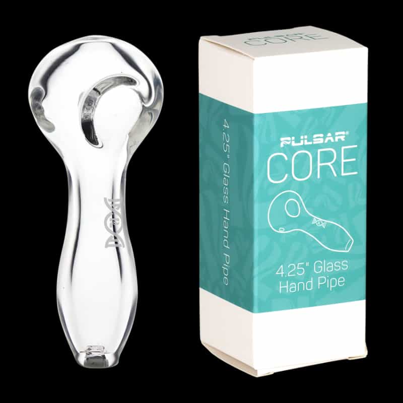 Franny’s Farmacy Pulsar Clear Glass Pipe – Pipa Clásica de Mano de 4.25”