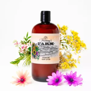 Hydrating Hemp lotion with flowers