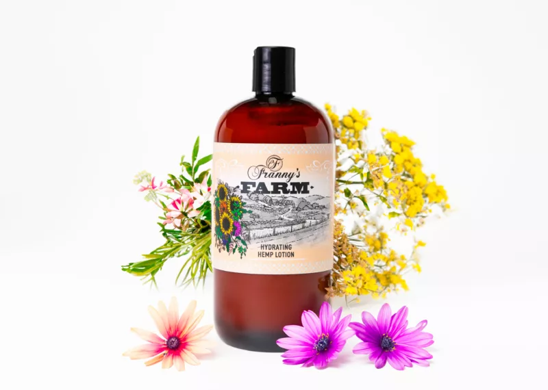 Hydrating Hemp lotion with flowers