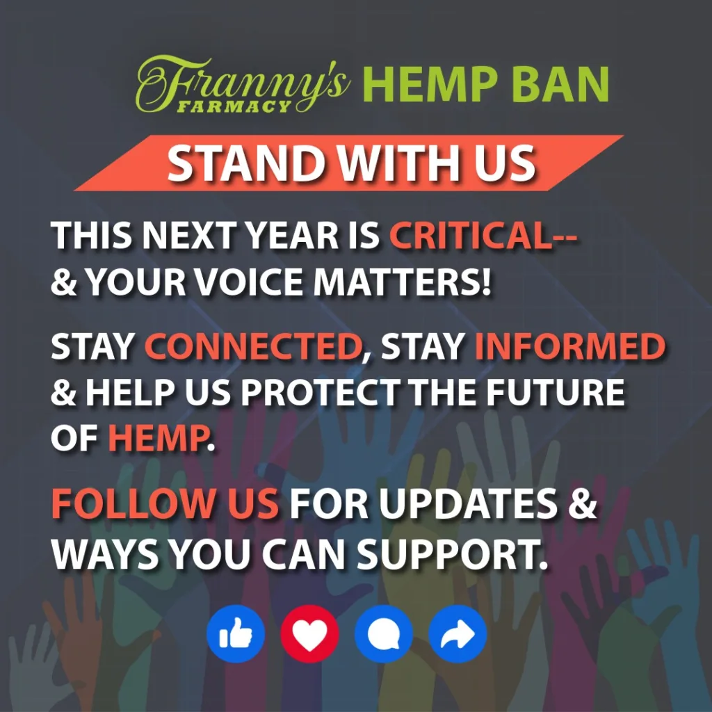 infographic on hemp ban call to action