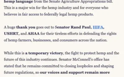 🌿 Together for Hemp: A Victory Worth Celebrating