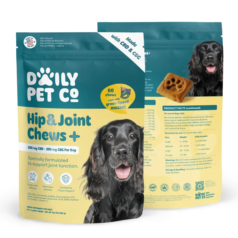Daily Pet Co Chews- Hip & Joint + CBG for Dogs