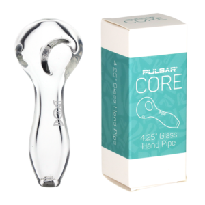 Franny’s Farmacy Pulsar Clear Glass Pipe – 4.25” Classic Hand Pipe