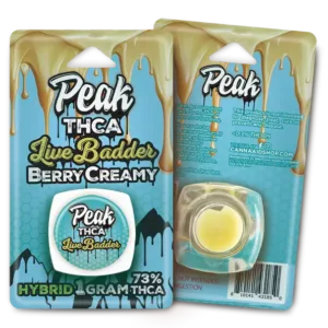 Franny’s Farmacy X Peak THCa Live Badder – Berry Creamy Hybrid (73% THCa | 1g)