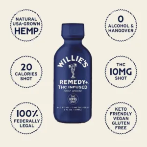 Willie’s Remedy THC-Infused Social Tonics – 10mg High-Dose Shots